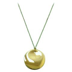 Tiffany & Co. 18k Gold Elsa Peretti Round Pendant Necklace