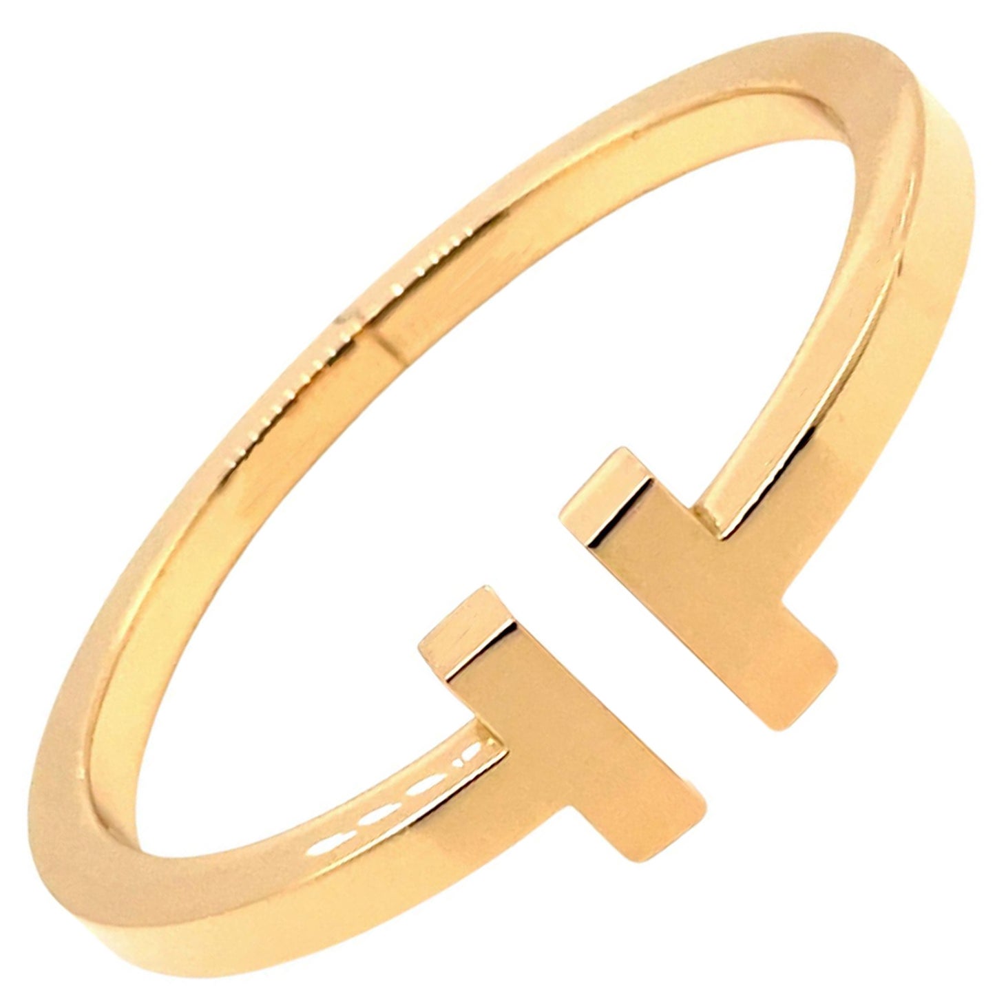 Tiffany & Co. Bracelet carré en or rose 18 carats avec boîte en T en vente