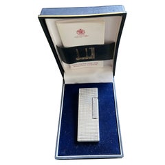 Rare Iconic Vintage & Elegant Dunhill Silver Plated Lighter, circa 1970