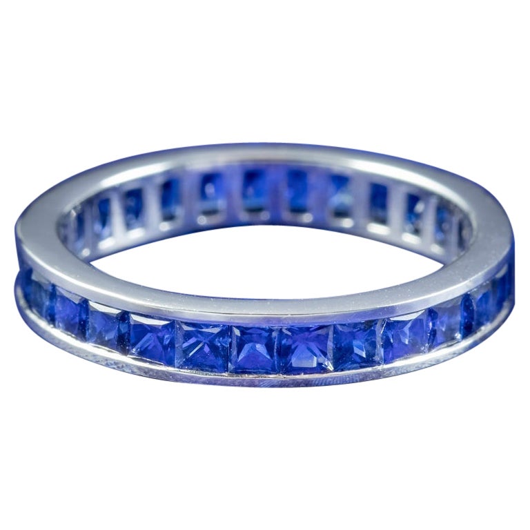 Art Deco Sapphire Eternity Ring For Sale at 1stDibs