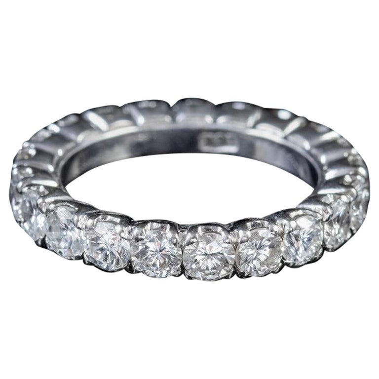 Vintage Diamond Full Eternity Ring in 3.15 Carat of Diamond For Sale at ...