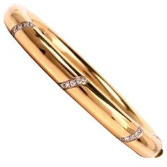 Diamond Gold Bangle Bracelet 