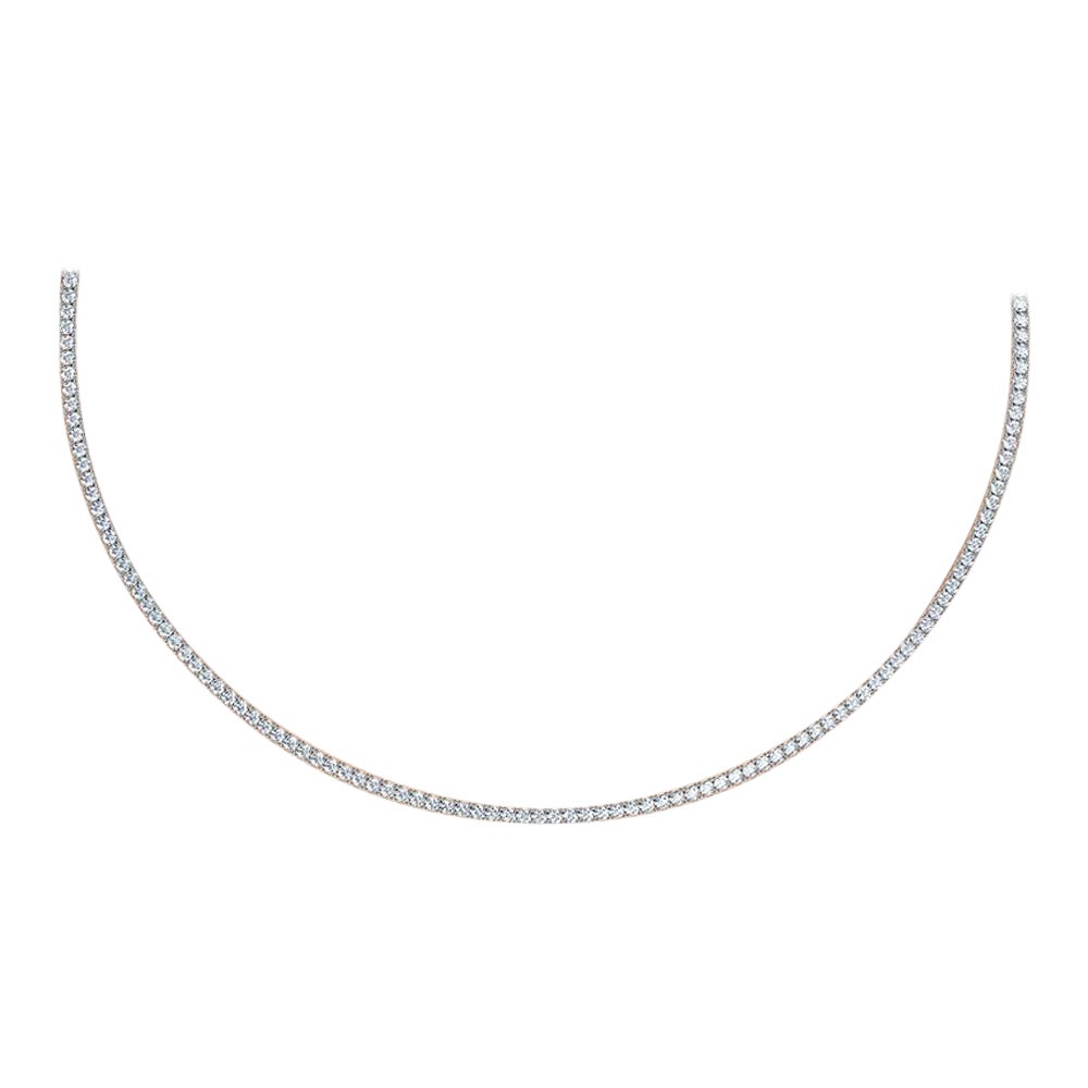 Tennis Necklace FD 18K Gold with 45 CT TW LabGrown Diamond and 4