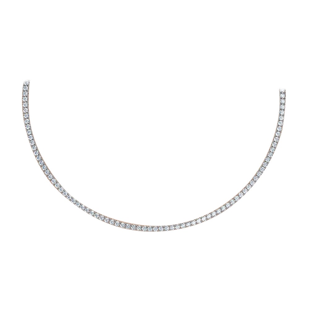 Tennis Necklace FD 18K Gold with 45 CT TW LabGrown Diamond and 4