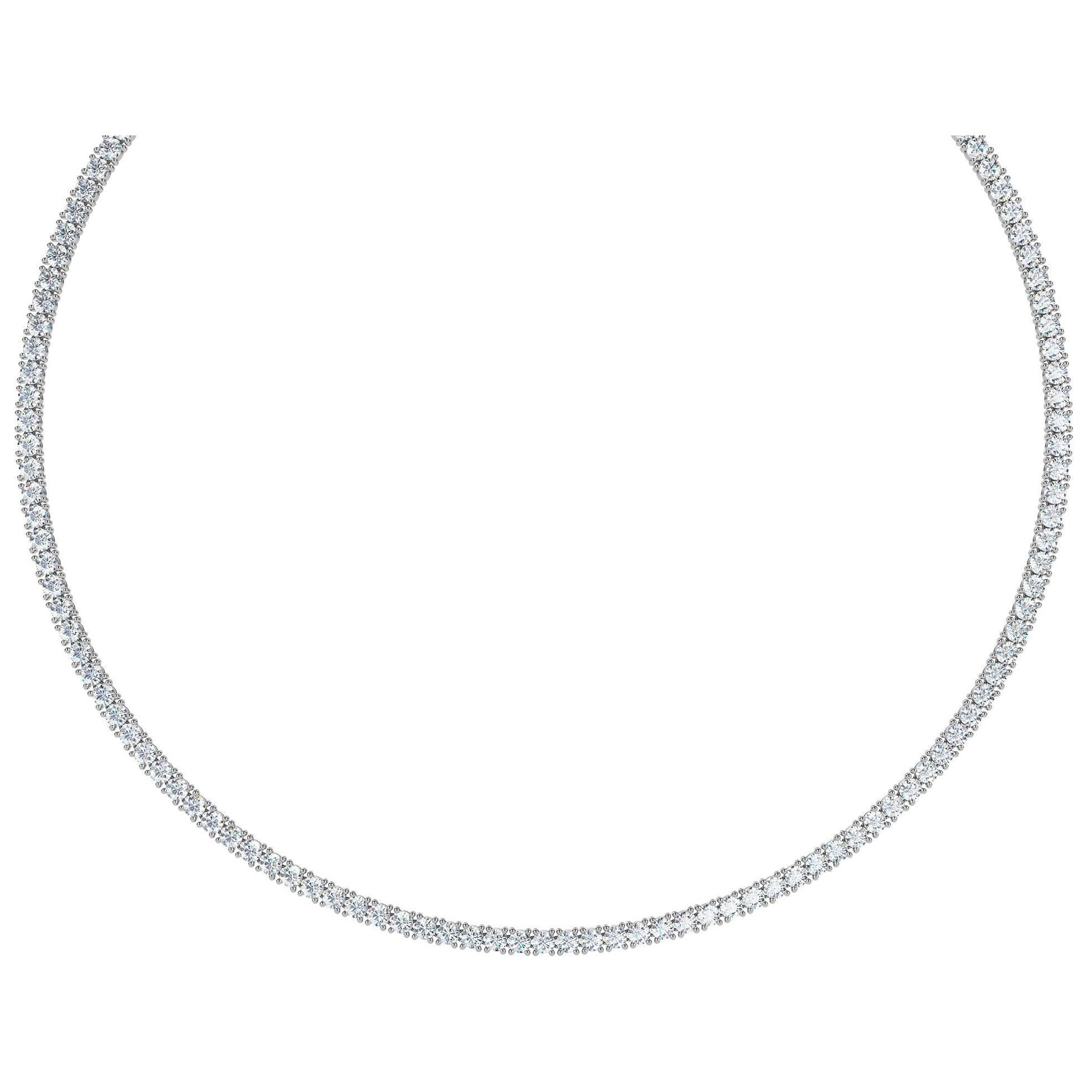 Tennis Necklace FD 18K Gold with 15 CT TW LabGrown Diamond and 4