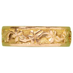 Art Deco Gold Ivy Band Ring