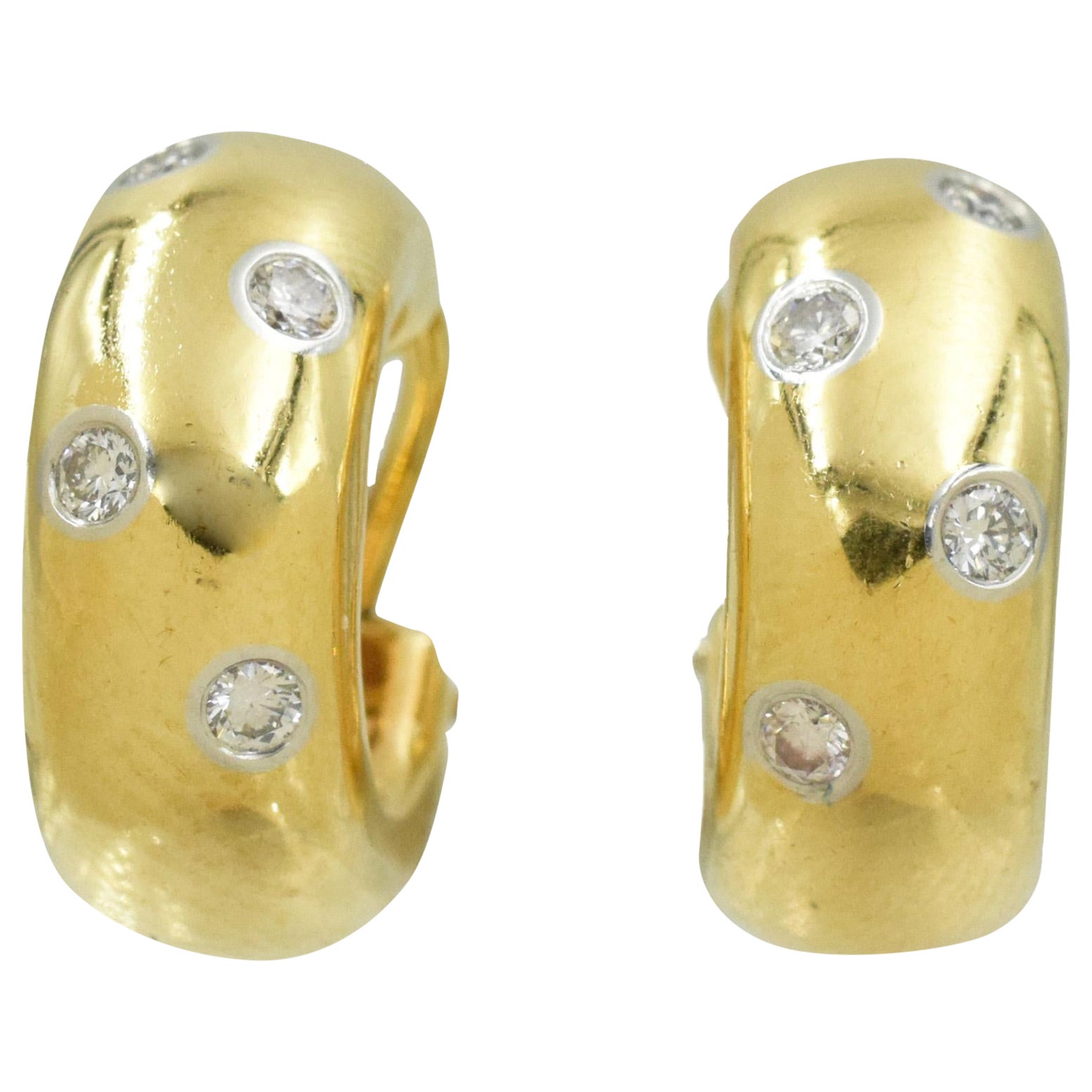 Tiffany & Co Diamond Hoop Earrings