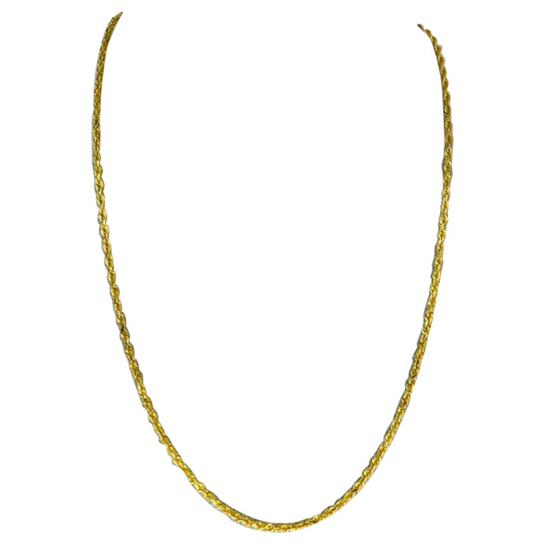 Vintage Rope Chain 21 Karat Solid Gold