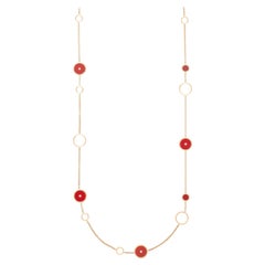 Marli „Coco“ Korallen-Diamant-Halskette aus Roségold