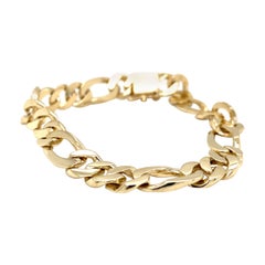 Bracciale a catena Figaro in oro giallo 14k