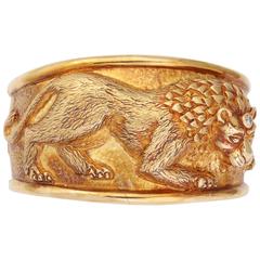 Diamond Gold Lion Cuff 5
