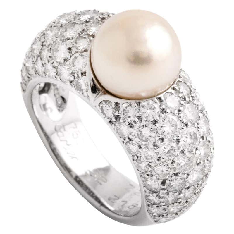 Cartier Agrafe Diamond White Gold Ring at 1stDibs | cartier agrafe ring ...