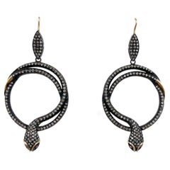  Boucles d'oreilles Paradizia Serpents aux yeux de rubis et diamants