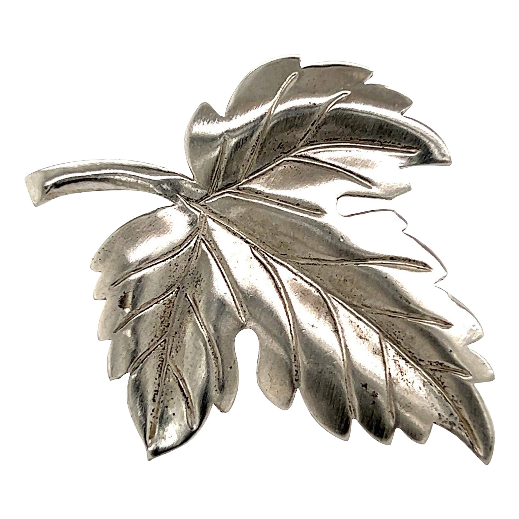 Alfiler broche hoja Tiffany & Co Estate Plata de ley 7 gramos