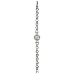 Omega Ladies White Gold Diamond Wristwatch 6