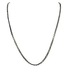 18 Karat Black and Yellow Gold Curb Necklace