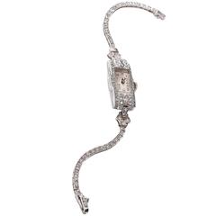 Benson Ladies Platinum Diamond Wristwatch