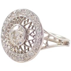 Art Deco Diamond Platinum Ring