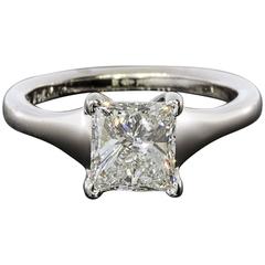 1.25 Carat Princess Diamond Gold Solitaire Engagement Ring