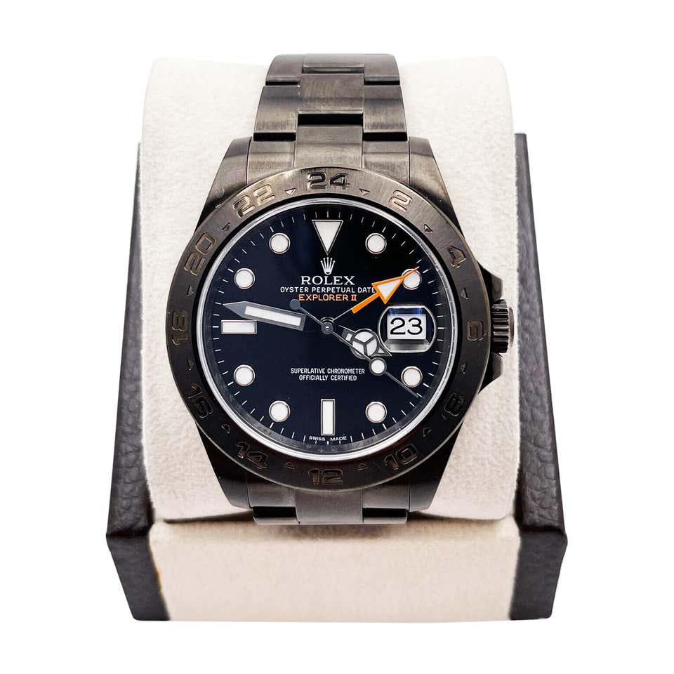 Rolex Explorer II Black PVD/DLC Coated Stainless Steel Watch For Sale