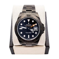 Rolex Montre Explorer II 216570 avec cadran noir PVD et boîte en acier inoxydable