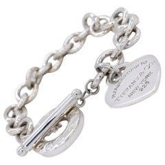 Tiffany & Co. Sterling Silver Return to Tiffany Heart Tag Link Toggle Bracelet