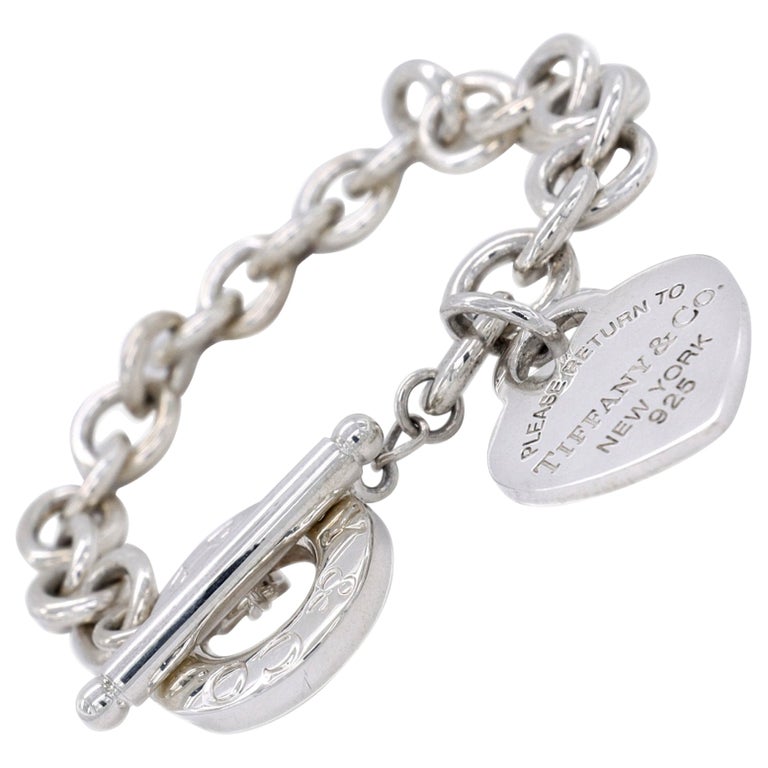 Tiffany and Co. Sterling Silver Return to Tiffany Heart Tag Link Toggle ...