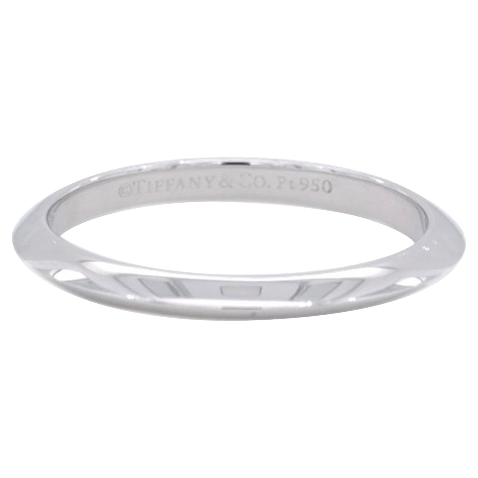 Tiffany & Co. Platinum Knife-Edge Wedding Band Ring