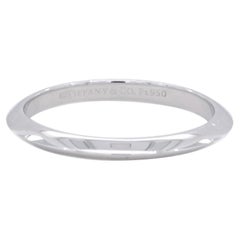 Tiffany & Co. Platinum Knife-Edge Wedding Band Ring