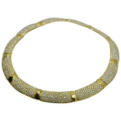 Vintage HS Diamond Collar Necklace 31.37 Carats 18k