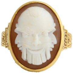 Antique Classical Greek Cameo Gold Ring