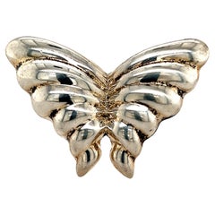 Retro Tiffany & Co Estate Butterfly Brooch Sterling Silver 1.5 