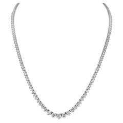 11,86 Karat E/F/G VS/SI Diamant-Gold Riviere-Halskette