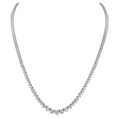 Collier rivière en or avec diamants de 11,86 carats E/F/G VS/SI