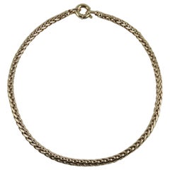 Geoff Taylor Handmade 9k Yellow Gold Foxtail Chain Necklace
