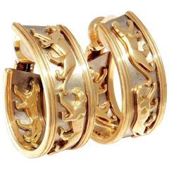 Cartier Walking Panthere Gold Earrings