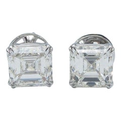 Emilio Jewelry, clous de joaillerie en diamants taille Asscher certifiés GIA de 10,00 carats