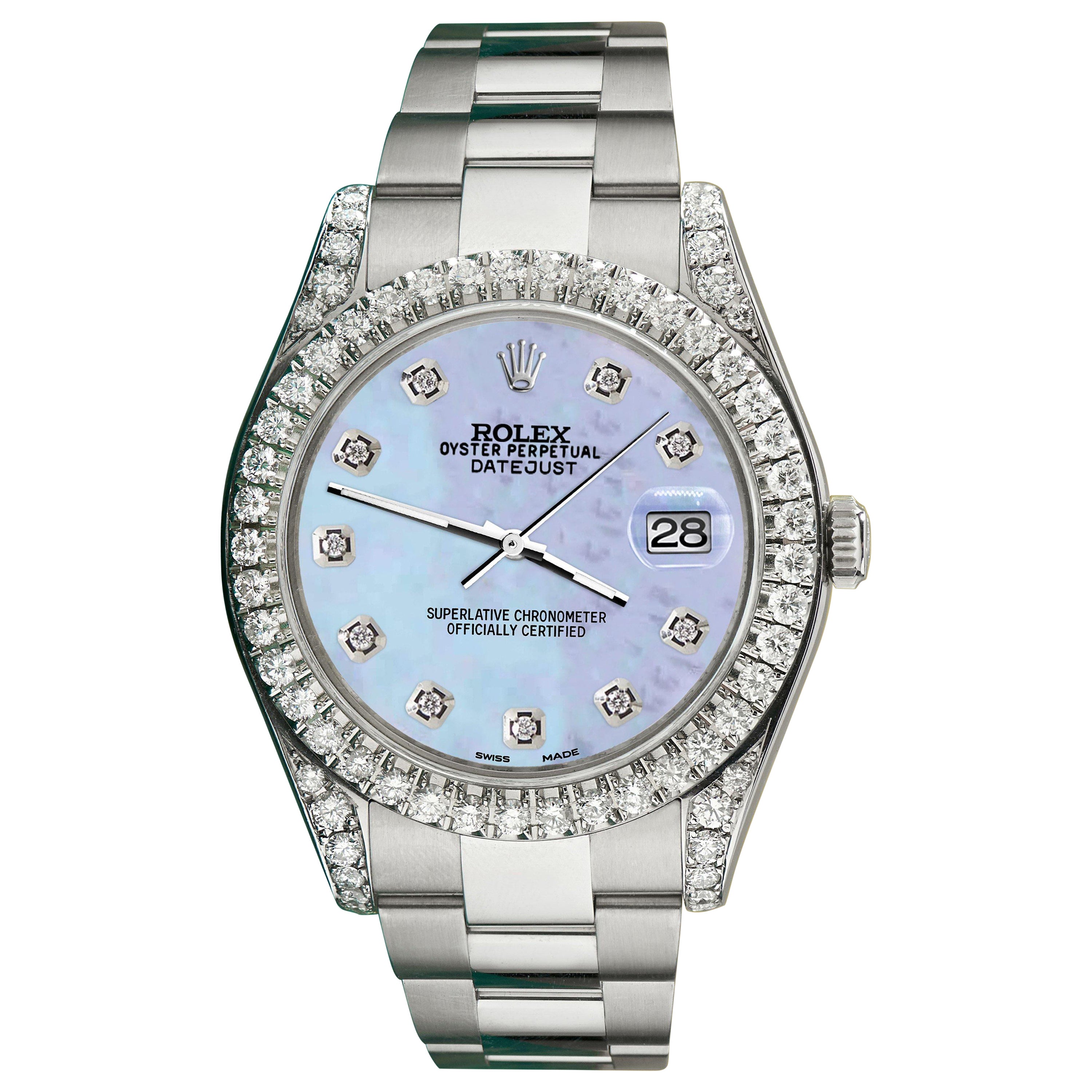 Rolex Datejust 41 126300 4.4 Carat Diamond Bezel/Lugs/Meteorite Dial