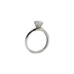 Tiffany & Co. Platinum Engagement Ring Solitare Diamond 0.98 Carat TW