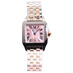 Cartier Santos Demoiselle Quartz Watch Stainless Steel and Rose Gold with Mother