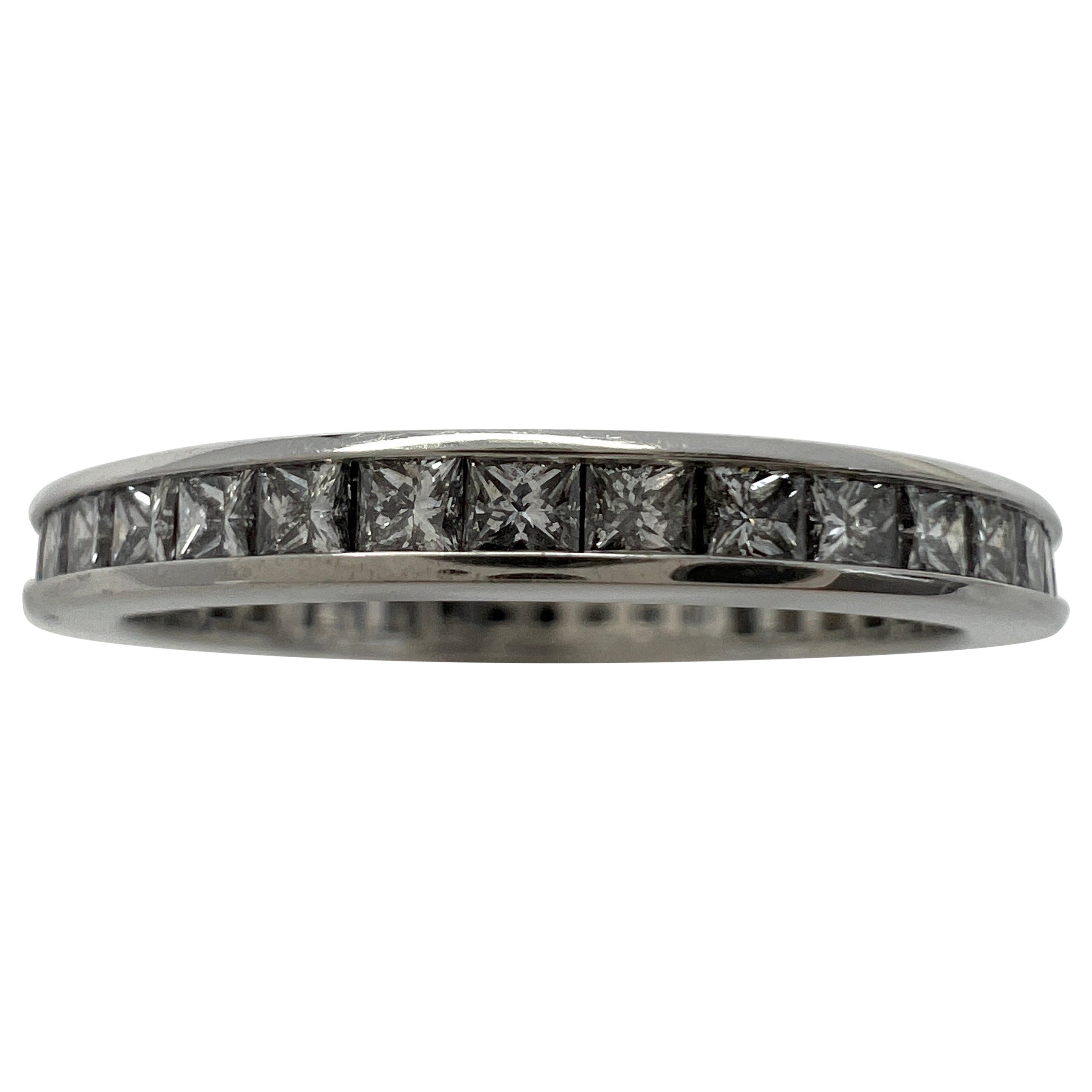 Tiffany & Co. Princess Cut 0.70 Carat Diamond 950 Platinum Eternity Ring