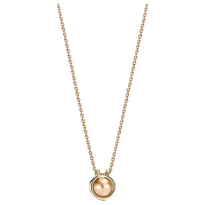 Rare Tiffany & Co. Hardwear Golden Southsea Pearl 18k Yellow Gold Link Necklace