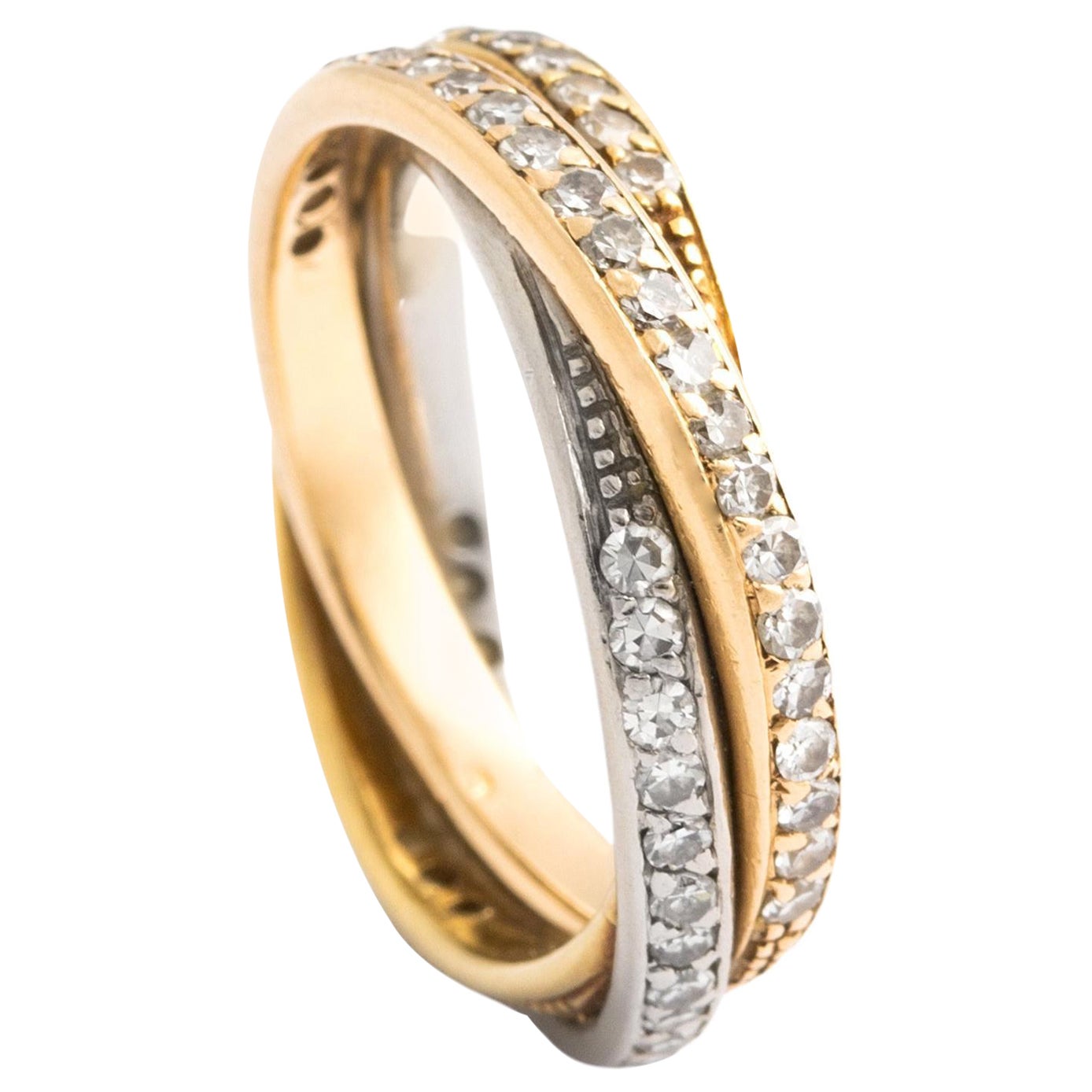 Diamant Gold 18K Ring im Angebot