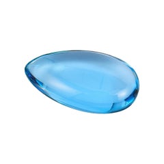 Pierres en forme de poire de topaze bleue de Goshwara