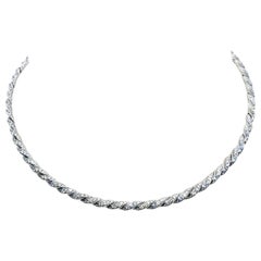 David Yurman Paveflex 18k White Gold & Diamond Necklace