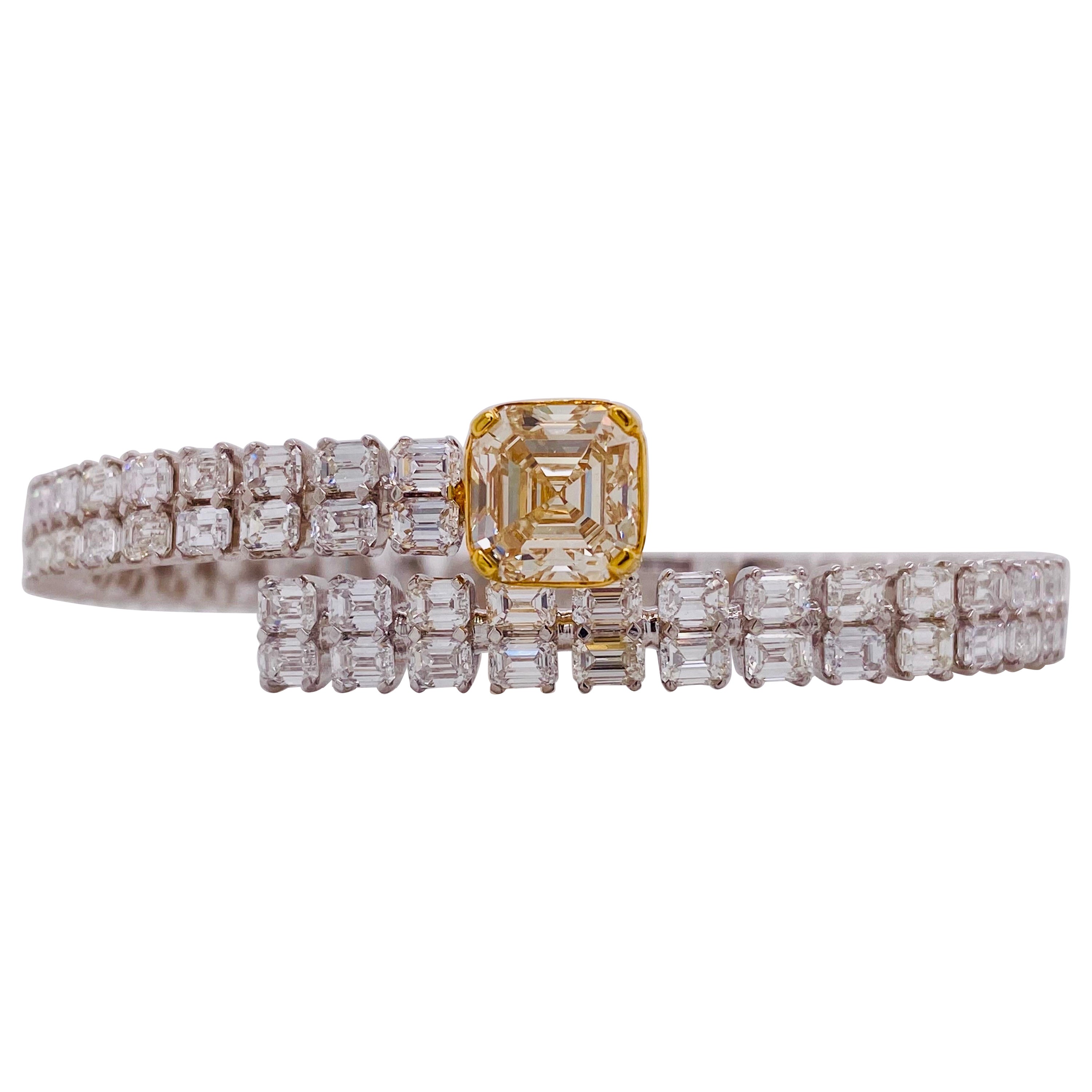 Emilio Jewelry - Bracelet jonc certifié GIA de 12,00 carats 