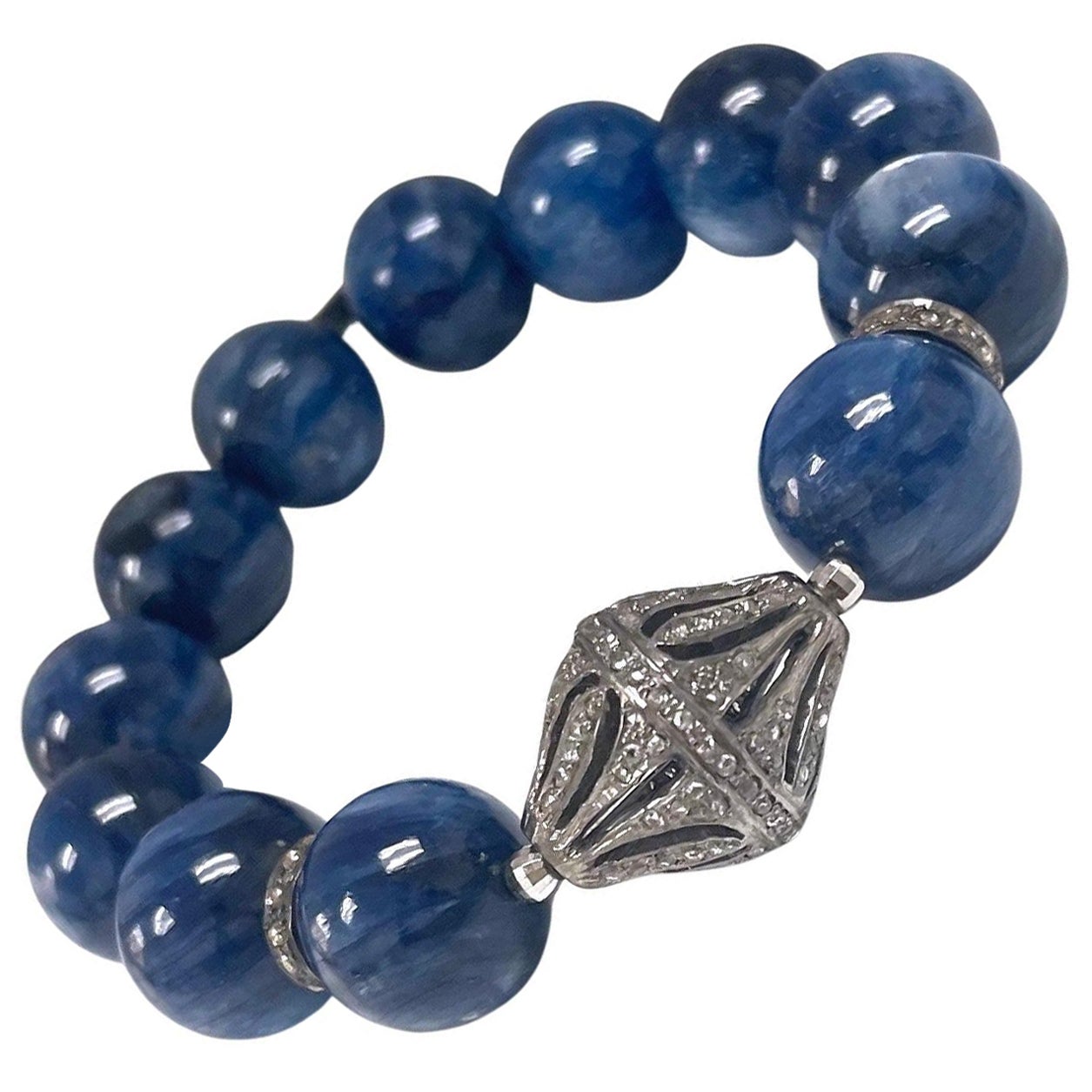 Blue Kyanite and Diamond Paradizia Bracelet