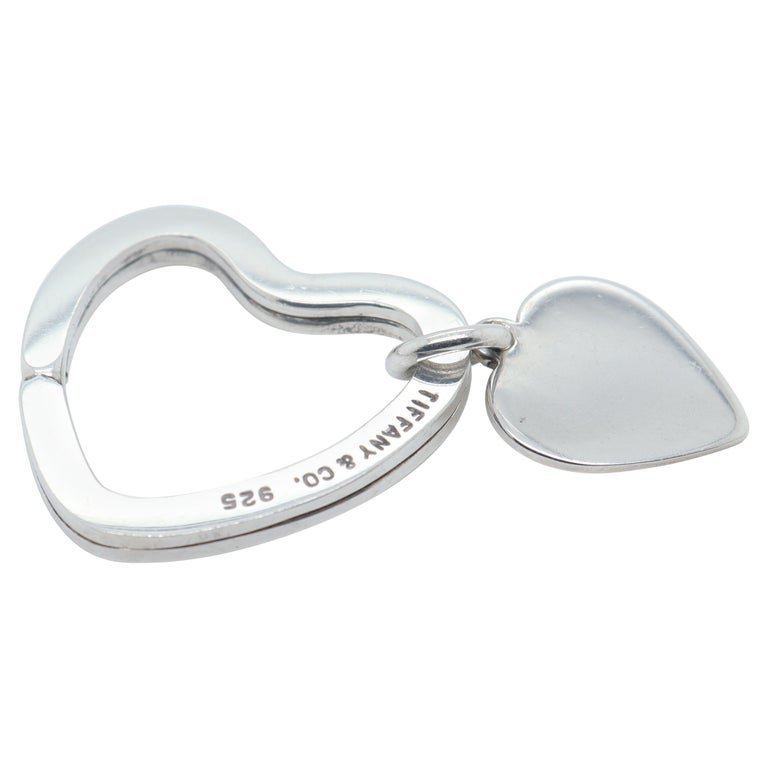 Tiffany and Co. Sterling Silver Heart Shaped Key Holder or Ring