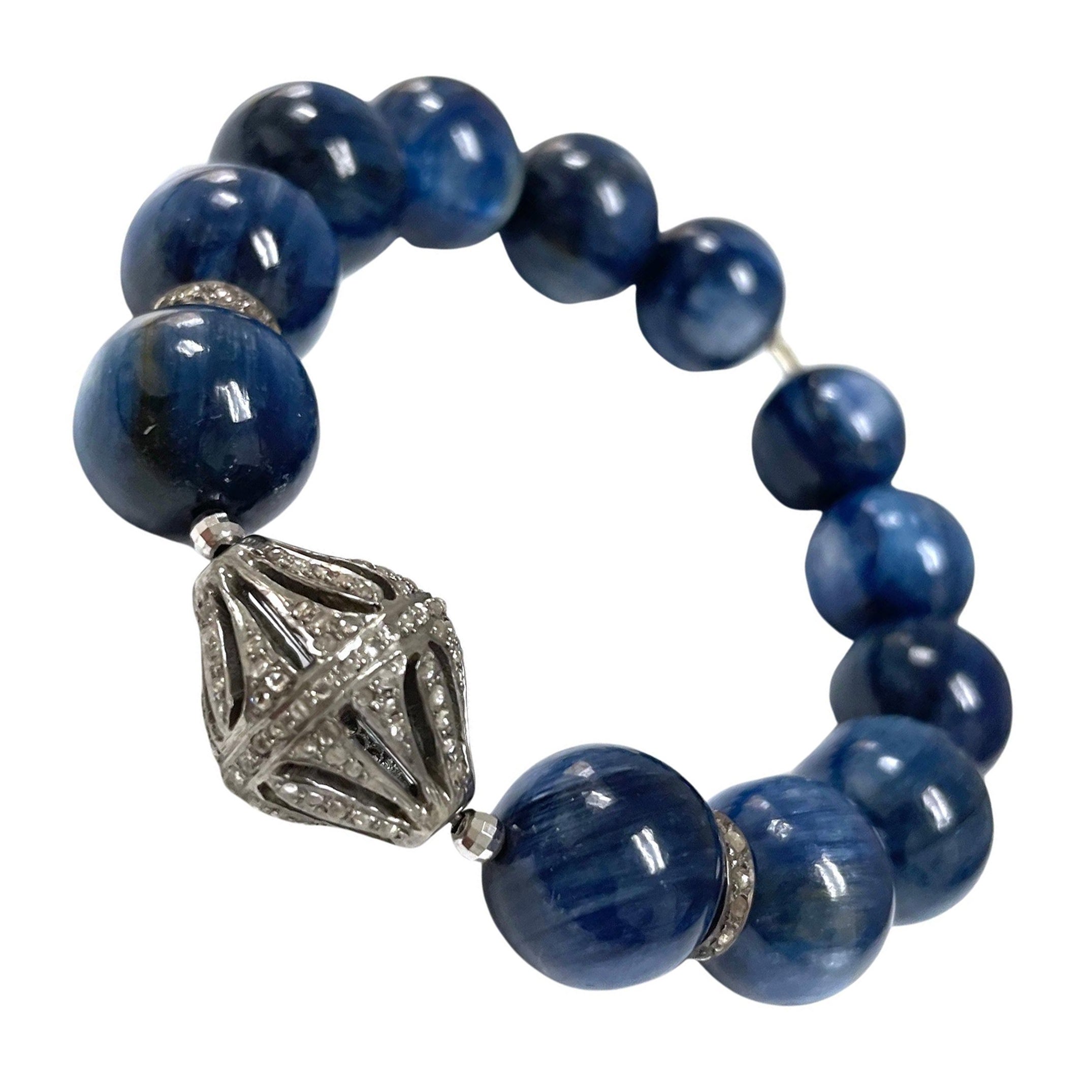  Paradizia-Armband aus blauem Kyanit und Diamanten