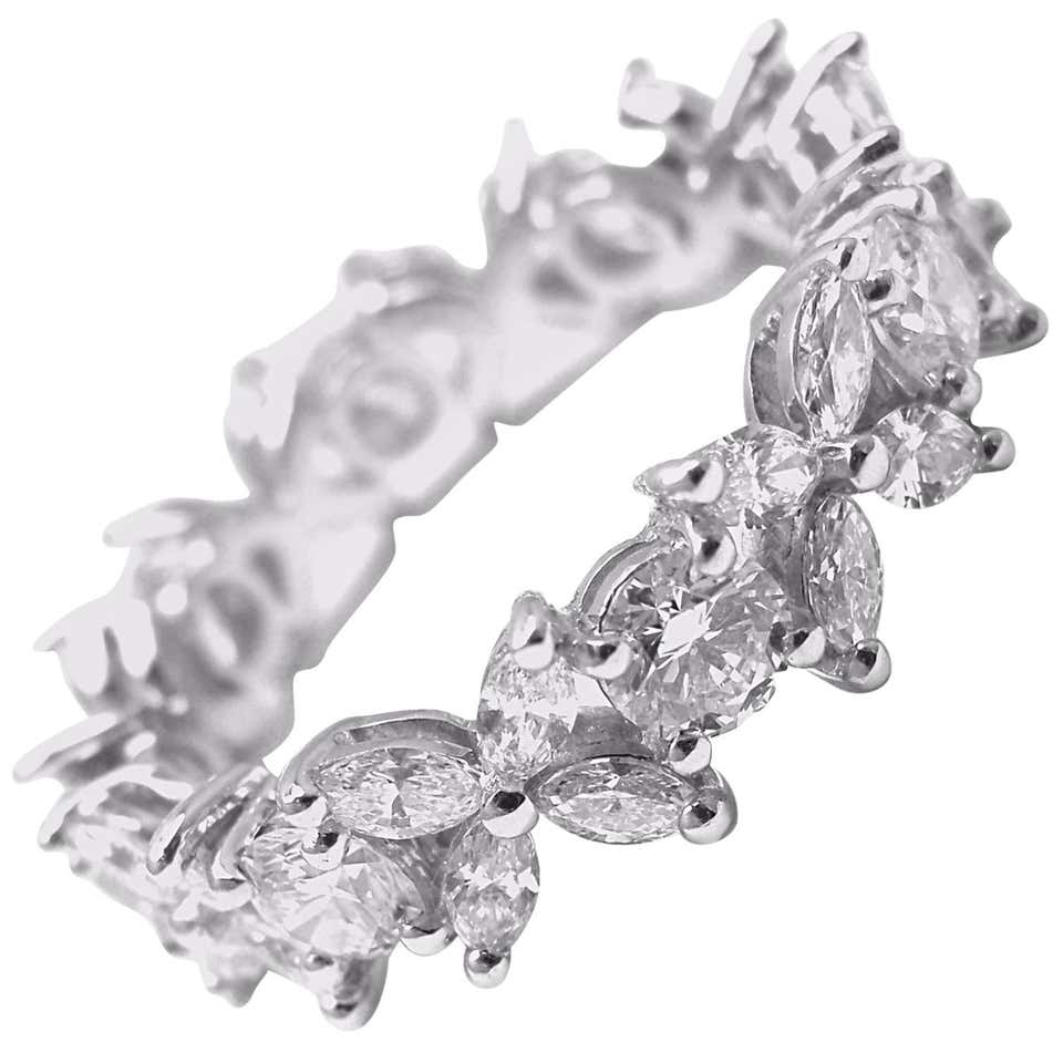 Tiffany and Co. Diamond Platinum Victoria Eternity Band Ring at 1stDibs ...